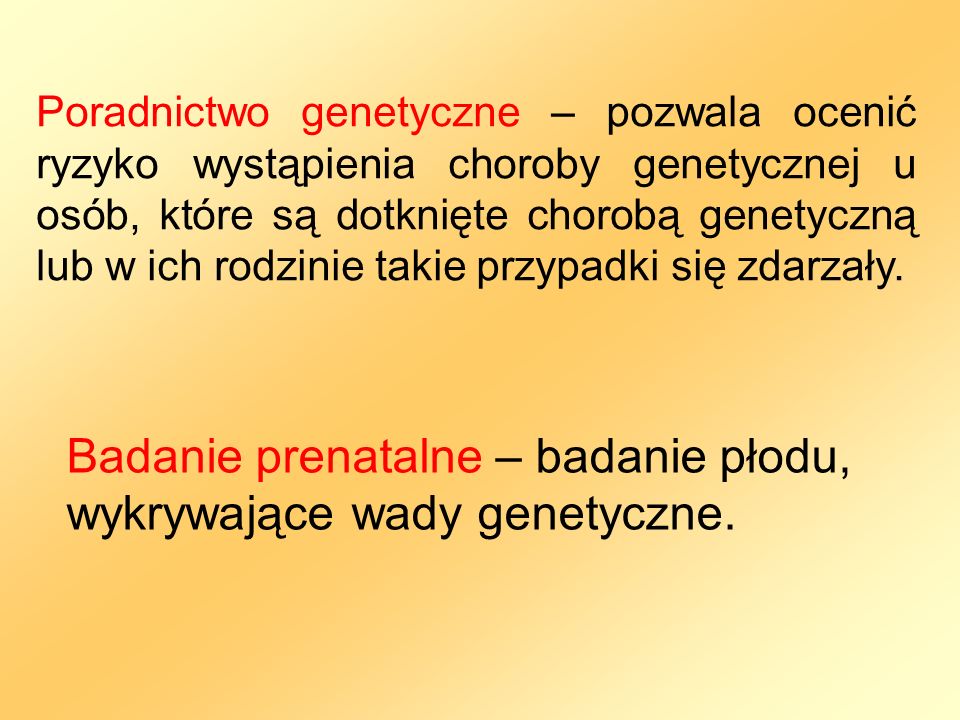 Choroby Genetyczne Cz Owieka Ppt Pobierz